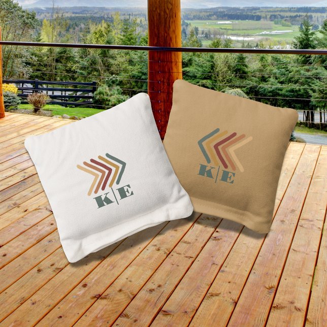 Rustic Monogram Wedding Custom Cornhole Bags (Creator Uploaded)