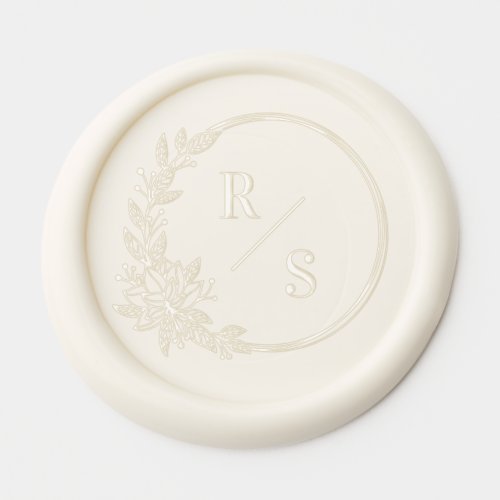 Rustic Monogram Wedding Logo Custom Initials Wax Seal Sticker