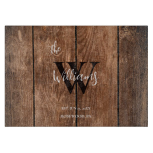 Rustic Monogrammed Cutting Board