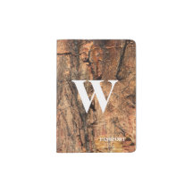 Rustic Monogrammed Passport