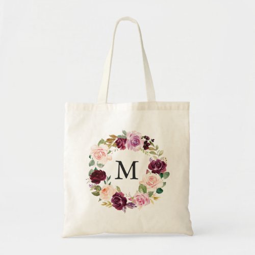 Rustic Moody Floral  Personalized Tote Bag