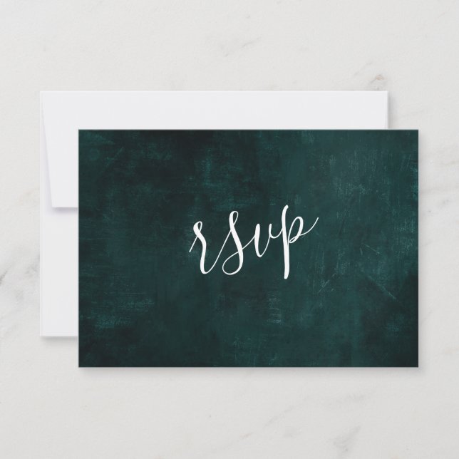 Rustic Moody Foliage Frame RSVP Card (Front)