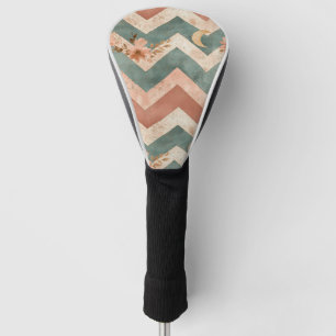 Rustic Moon Floral Chevron Earthy Pattern (6) Golf Head Cover