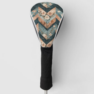Rustic Moon Floral Chevron Earthy Pattern (8) Golf Head Cover