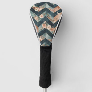 Rustic Moon Floral Chevron Earthy Pattern (9) Golf Head Cover