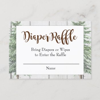 Rustic Moose Baby Shower Diaper Raffle Card by SugSpc_Invitations at Zazzle