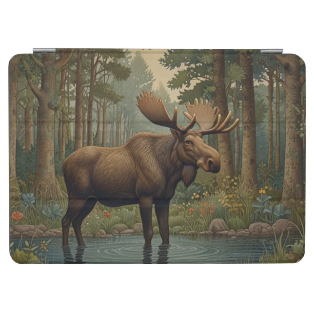 Rustic moose boho woodland forest greenery  iPad air cover (Horizontal)