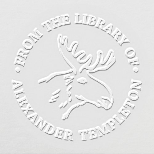 Rustic Moose Head Line Art From the Library of Embosser