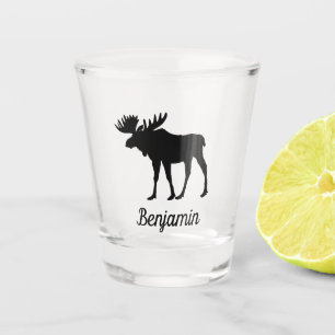 Rustic Moose Shot Glass