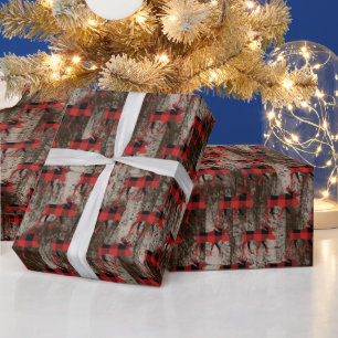 rustic moose tiled pattern Christmas Wrapping Paper