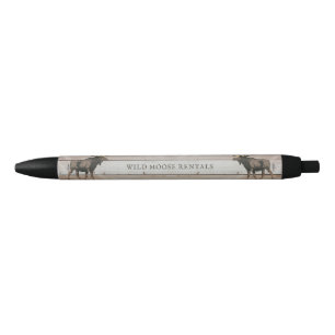 Rustic Moose Wood Cabin Bed Breakfast Promotional Pen