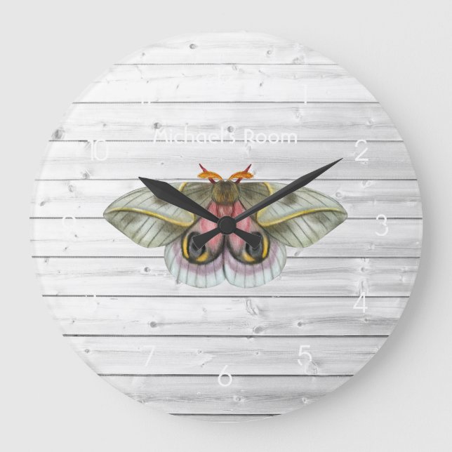 Rustic Moth Large Clock (Front)