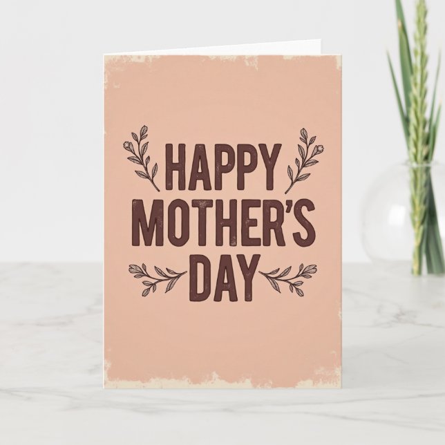Rustic Mothers Day Design Card (Front)