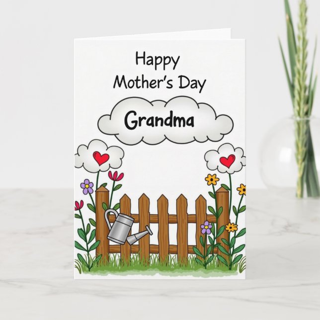 Rustic Mothers Day Fence Card (Front)