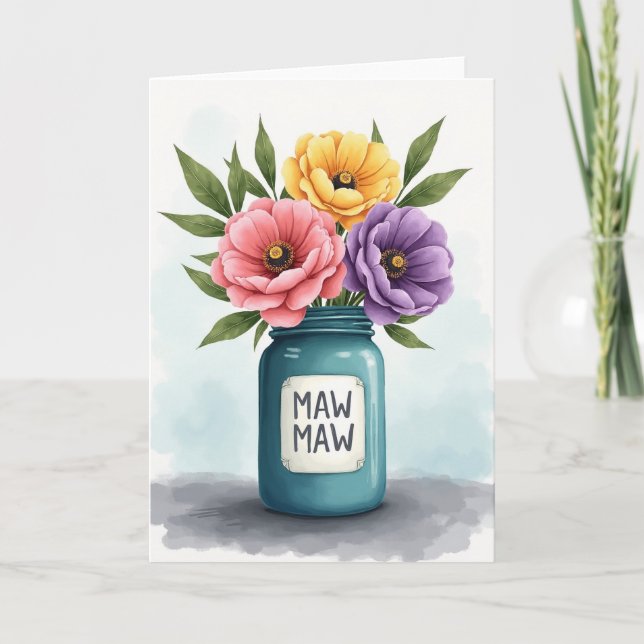 Rustic Mothers Day Floral Card (Front)