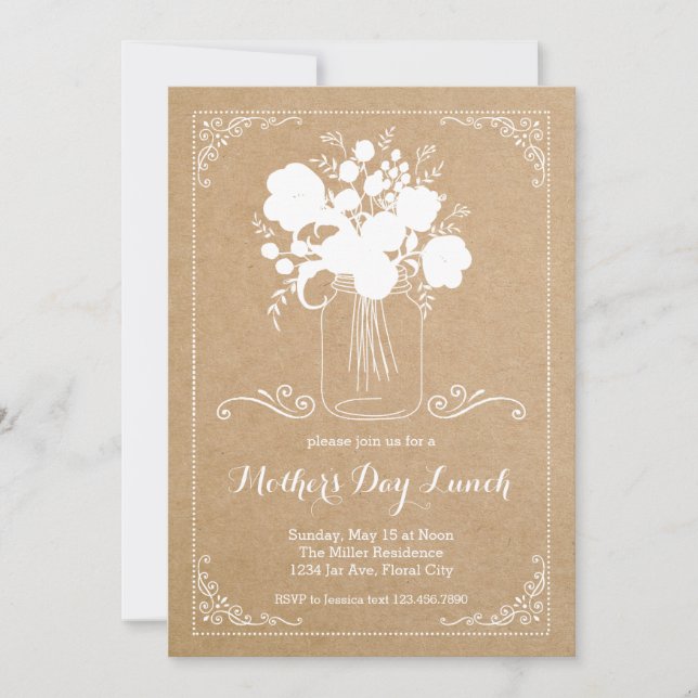 Rustic Mother's Day Invitation (Front)