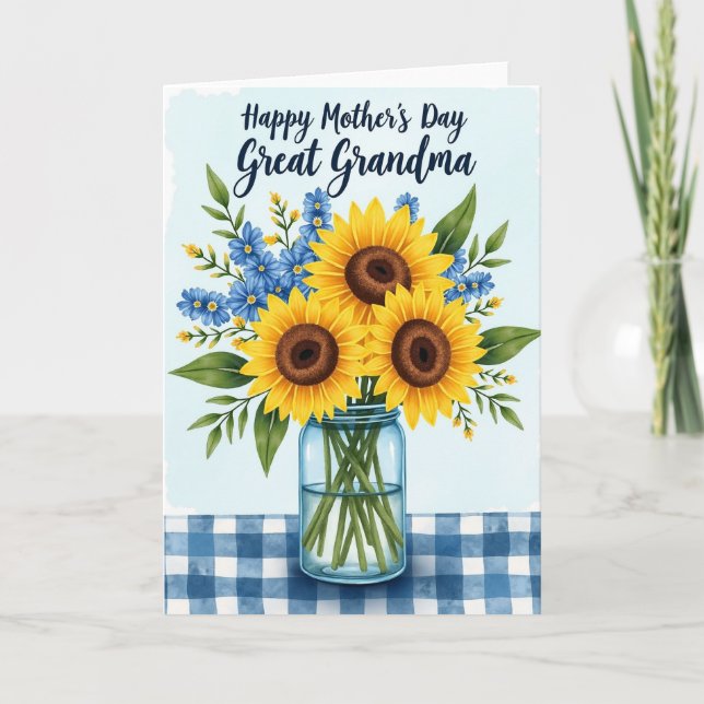 Rustic Mothers Day Jar Card (Front)