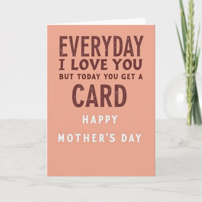 Rustic Mothers Day Message Card (Front)
