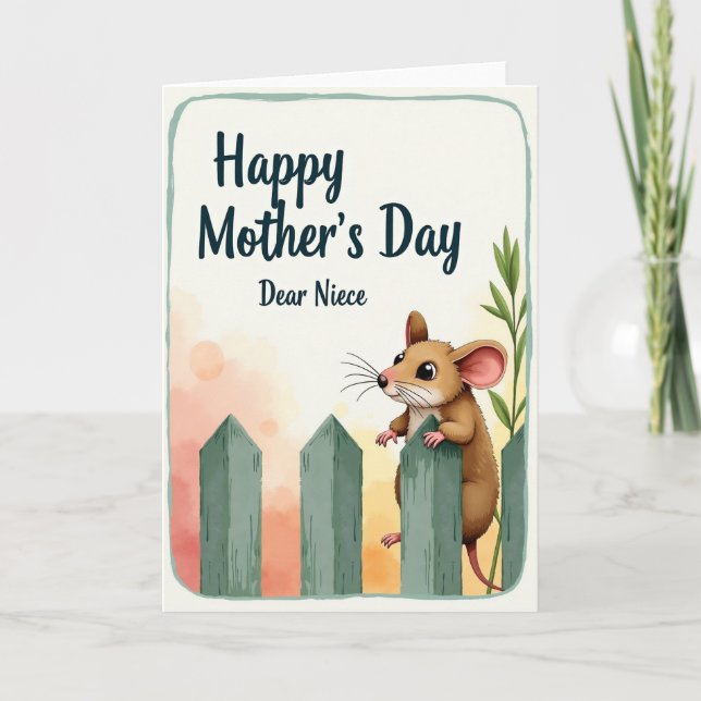 Rustic Mothers Day Niece Card (Front)