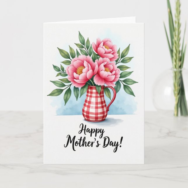 Rustic Mothers Day Pitcher Card (Front)