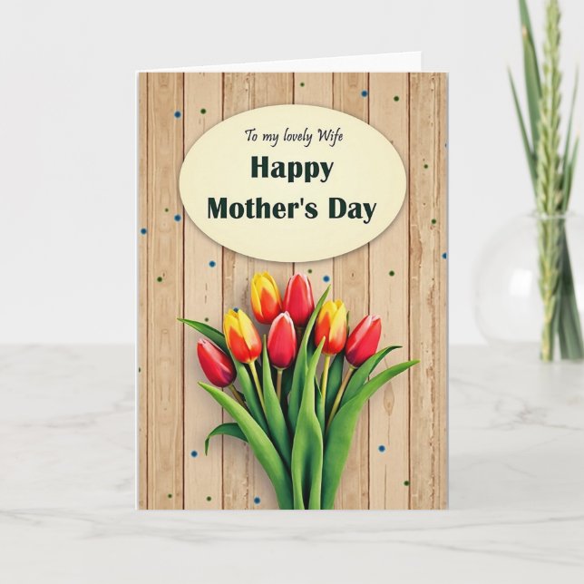Rustic Mothers Day Planks Card (Front)