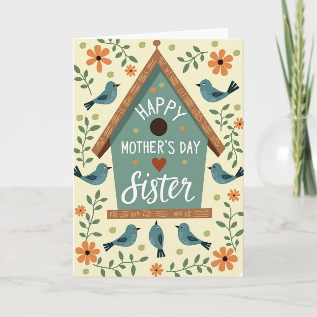 Rustic Mothers Day Sister Card (Front)