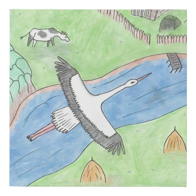 "Rustic motifs" Faux Canvas Print (Front)