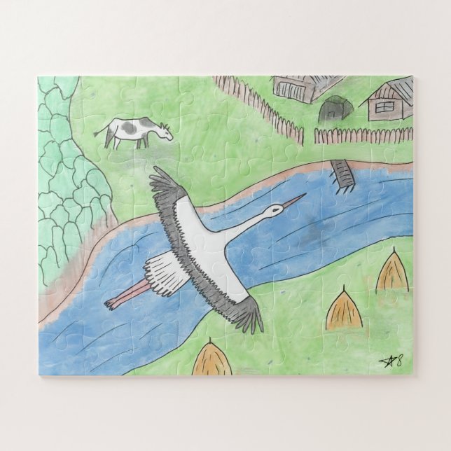 "Rustic motifs" Jigsaw Puzzle (Horizontal)