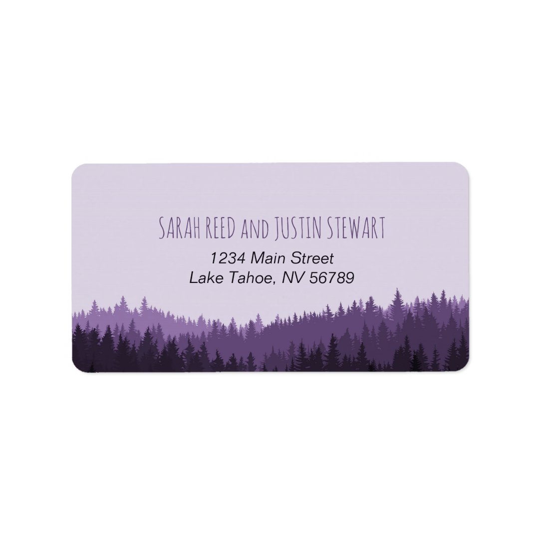 Rustic Mountain address label standard size Zazzle