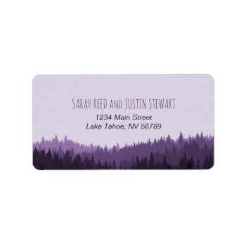 Rustic Mountain Address Label Standard Size by LangDesignShop at Zazzle