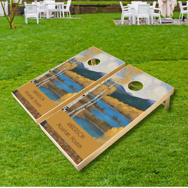 Rustic Mountain  Cornhole Set (Creator Uploaded)