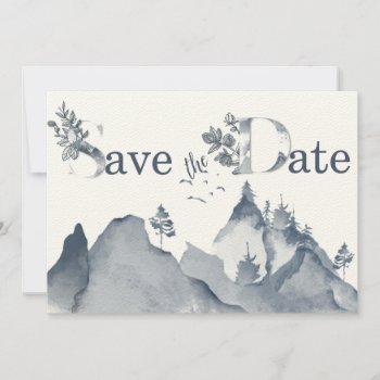Rustic Mountain Deer Save The Date by MaggieMart at Zazzle