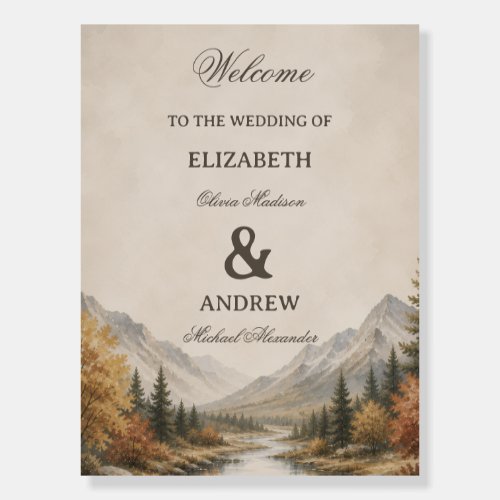 Rustic Mountain Foam Board