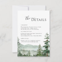 Rustic Mountain Forest Details Enclosure card