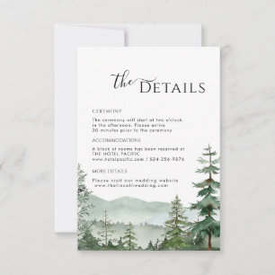 Rustic Mountain Forest Details Enclosure card