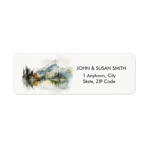 rustic mountain forest fall return address labels