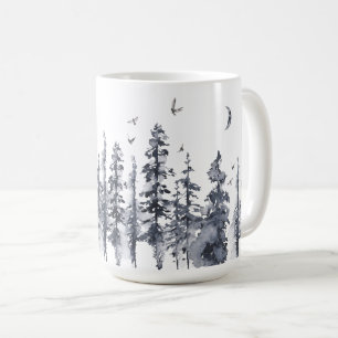 Rustic Mountain Forest Tree Coffee Mug