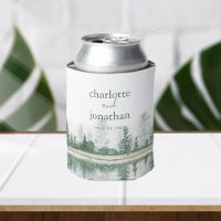 Rustic Mountain Forest Watercolor Wedding Favors