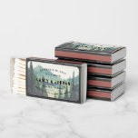 Rustic Mountain Forest | Wedding Favor Matchboxes<br><div class="desc">Featuring rustic watercolor mountains with your choice of personalization. These personalized matches are a great way to add a custom touch to your wedding or special event while staying right within your budget. This is an affordable yet fun way to add a little of your own personality into your event....</div>