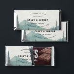 Rustic Mountain Forest | Wedding Hershey Bar Favors<br><div class="desc">Featuring rustic watercolor mountains with your choice of personalization. These personalized chocolates are a great way to add a custom touch to your wedding or special event while staying right within your budget. This is an affordable yet fun way to add a little of your own personality into your event....</div>