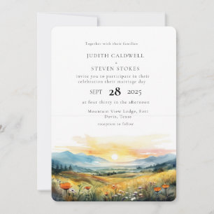 Rustic Mountain Forest Wedding Invitation