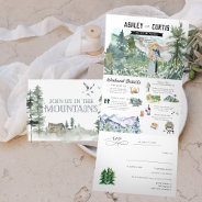 Rustic Mountain Forest | Wedding Tri-fold Invitation at Zazzle