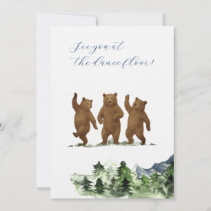Rustic Mountain Illustrated Wedding Invitation