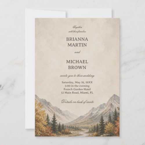 Rustic Mountain Invitation