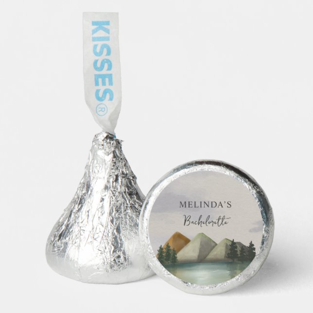 Rustic Mountain & Lake Bachelorette Weekend Hershey®'s Kisses® (Front)