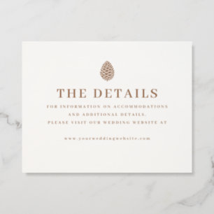 Rustic Mountain Landscape Wedding Details Letterpress Enclosure Card