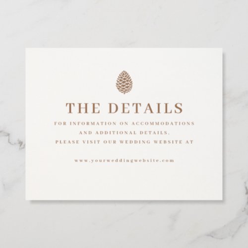 Rustic Mountain Landscape Wedding Details Letterpress Enclosure Card