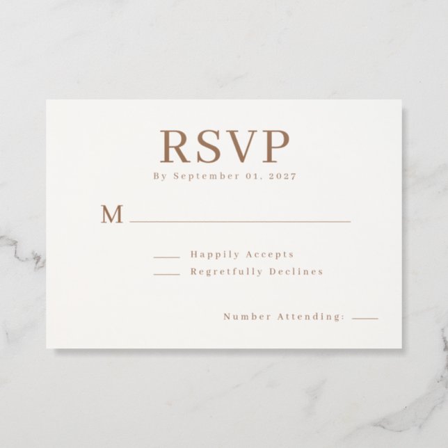 Rustic Mountain Landscape Wedding RSVP (Front)