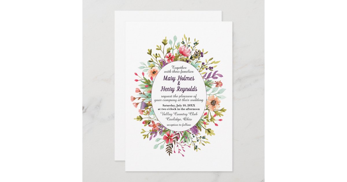 Country Wedding Digital Print or Printed Invite with FREE SHIP Mountain Meadow Rustic Wedding Invitation Rustic Wedding Wedding