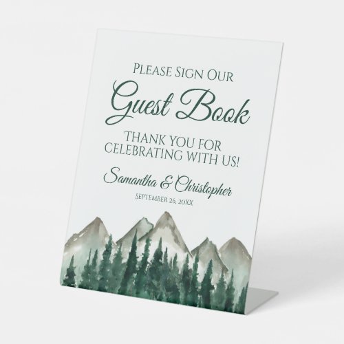 Rustic Mountain  Pine Please Sign Our Guest Book